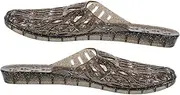 [LIFKOME] Summer Festival Ladies Slippers Fashionable Crystal Hollow Design Non-slip for Indoor Outdoor Use