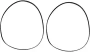 LIFKICH 2pcs Cassette Tape Belt 5mm Width 71mm Diameter Rubber for Turntable Recorder Cd DVD Drive
