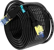 YSONG Cat 8 Ethernet Cable 150 ft,High Speed 40Gbps,2000Mhz,26AWG,Gold Plated RJ45 Connector,for Outdoor&Indoor Weatherproof UV,for/PC/Modem/Router/Gaming,Faster Than Cat7/Cat6/Cat5