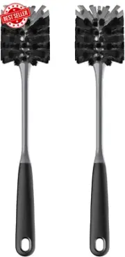 Long Handle Bottle Brush Cleaning Brush for Water Bottle Glassware 2 Pack