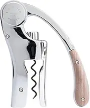 L'Atelier du Vin Oeno Motion Wood Vertical Level Corkscrew Comfortable Grip Spare Spiral Integrated foil Cutter