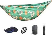 CulineformX Ultralight Double Hammock, Double Fabric, Printed Design, Yellow/Green