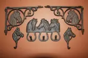 (5) Decorative Western Shelf Brackets / Wall hooks / country decor