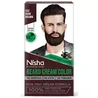 Nisha Beard Colour For Men, Dark Brown, 100% Grey Coverage, No Ammonia, No Stain