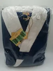 BAVENO BLUE 100 PERCENT TURKISH BAMBOO LUXURY BATHROBE NEW WITH TAGS SIZE S/M