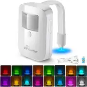 Rechargeable Toilet Night Lights With Motion Sensor - 16 Led Color Chan