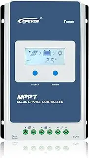 EPever MPPT Solar Charge Controller 30A 12V/24V Auto Work with LCD Display Upgrade Tracer3210AN Solar Panel Charging Battery Regulator for Gel Flooded Sealed Lithium Battery (Tracer3210AN)