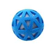 2PCS Creative Pet Toy Grid Glow Ball Vocal Ball 7.5cm Bite Resistant Natural Rubber Toy Suitable for Puppy Kitten-Blue