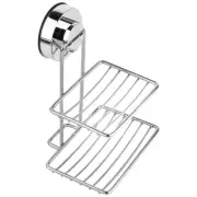 Double Layer Soap Dish Holder Stainless Steel Strong Suction Cup Soap Basket