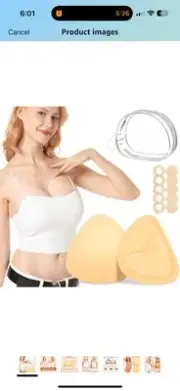 Double Sided Sticky Bra Inserts Reusable Push up Lift Adhesive Pads for Swimsuit