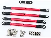 Aluminum Alloy Steering Linkage Rod Turnbuckles Tie Rods Upgrade Parts for Arrma 1/8 Kraton Outcast Talion 6S BLX (Red)