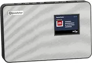 Roadstar HRA-590D+ Compact Digital Radio with LCD Display and Alarm Clock (DAB, DAB+, FM, 2 Alarm Times, Sleep Timer, Headphone Port, 40 Station Memory, AUX-in), Black/Silver
