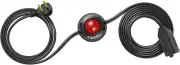 Christmas Extension Cord 12FT, 3 Outlets, Foot Switch, Flat Plug, ETL Listed