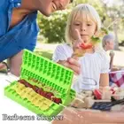 Green Meat Kebab Maker ABS Meat Skewer Box Portable Kebab Press Maker Barbecue