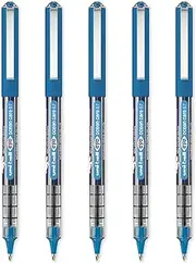 uni-ball Eye Ocean Care UB-157ROP Rollerball Pen - Fine 0.7mm Ball Tip - Writing, Drawing, Arts, Crafts and Colouring, Colourfast and Water Resistant - Pack of 5 - Blue Ink