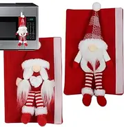 Christmas Cabinet Handle Covers - Set of 2 Swedish Tomte Kitchen Appliance Handle Covers | Dishwasher Handle Protector Indoor D?cor, Parties Favor Supplies, New Year Decor