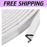 Flexible White Weather Stripping Foam Seal - Fits 0.35" to 0.59" Gaps for Doors