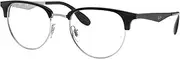 [Ray-Ban] RX6396 Eyeglasses Bundle: RX 6396 2932 Silver and Eyewear Cleaning Kit, Silver