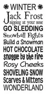 Large STENCIL**Winter Wonderland**Typography Subway for Signs 12"x 24" Holiday