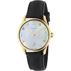 Gucci YA1264044 G-Timeless 36MM Women's Black Leather Watch