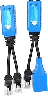 2pcs POE Adapter Connectors Power Cable Kit, RJ45 Splitter Combiner for Non-POE Device Conversion to Enabled POE, 30-40m Range, 5V-48V Support
