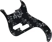 KAISH 13 Hole 3D Printed Plastic Pickguard with Screws PB Bass Scratch Plate Fits USA/Mexican Fender Flower Pattern