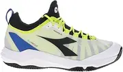 [Diadora] Mens Speed Blushield Fly 4+ Clay Tennis Sneakers Shoes - Blue, White, Yellow
