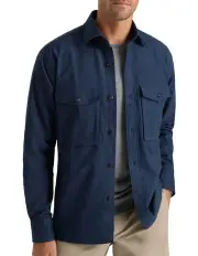 [MJ Bale] Flander Overshirt in Bright Navy