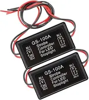 Luxshiny 2pcs Led Strobe Controller for Brake Light Flash Module for Motorcycles Cars and Trucks Safety High-visibility Tail Light