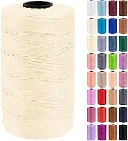 Polypropylene Ribbon Yarn 3mm x 218 Yards Flat Macrame Cord 3mm Crochet Yarn for Handbags, Shopping Bags, Sun Hats, Shoes, DIY Crafts, Decorative Projects