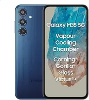 [Samsung] Galaxy M35 5G (Moonlight Blue,6GB RAM,128GB Storage)| Corning Gorilla Glass Victus+| AnTuTu Score 595K+ | Vapour Cooling Chamber | 6000mAh Battery | 120Hz Super AMOLED Display| Without Charger