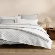 Sheridan Meria Bed Cover in White/Snow Cotton/Polyester