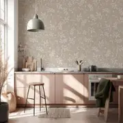 [Namly Design] Floral Pattern Beige Wall Paper