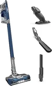 [Shark] Cordless Pet Plus Vacuum with HEPA Filter, Powerful Suction, Lightweight, 40min Runtime, Anti-Allergen Complete Seal, PowerFins, Self-Cleaning Brushroll, for Carpets & Hardfloors, Blue, IZ361H