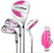 PGM Junior Golf Club, Rio Golf Clubs Complete Set Right Handed for Children Kids, 4 Pieces Youth Golf Clubs with Stand Bag for Boys & Girls
