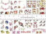 Dollhouse Miniature Shabby Chic Decals 1:12 Scale Floral Flowers Roses #4