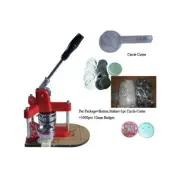 32mm Button Badge Maker Machine Button Badge Punch Press + 1000Pc Badge Buttons
