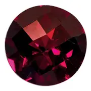 Gemstone Garnet Aa Quality 7mm Round Checkerboard