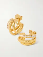[Pacharee] Pacharee - Gold-plated Pearl Earrings - One size One size Gold
