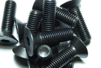 M12-1.75 x 40mm Flat Head Socket Cap Screws Class 10.9 Black Alloy Steel Qty(10)