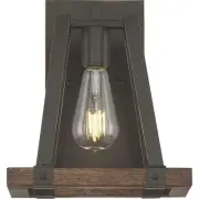 Nuvo Lighting 60/6891 Outrigger Wall Sconce Mahogany Bronze and Nutmeg Wood