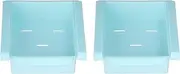 Refrigerator Storage Box, 2PCS Refrigerator Organizer 5 Vents Ventilation and Drainage Integrated Handle Refrigerator Storage Rack Refrigerator Bins Drawer