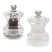 Button Mini Salt & Pepper Mill Gift Set - Mini Travel Salt & Pepper Grinders ...