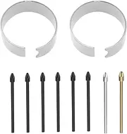 [SING F LTD] 1 Set of Tablet Stylus Tip Kit Compatible with Samsung Galaxy Tab S10+ S10 Ultra S9 S9FE+ S9 Ultra Length 2cm Plastic Tip 0.7mm Metal Tip 0.8mm