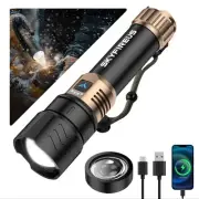 LED Flashlights High Lumens with Ignition Lens,15000.00lm Super Bright Rechar...