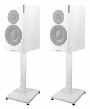 Pair 21” Steel White Stands For Dynaudio Xeo 20 Bookshelf Speakers