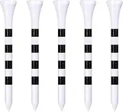 Zivisk Wooden Golf Tees 2-3/4 inch or 3-1/4 inch Pack of 100,Reduce Friction & Side Spin,More Durable & Stable Golf Wood Tees(White & Color-Stripe)
