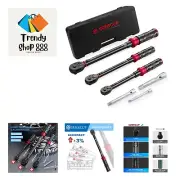 1/4 3/8 1/2-inch Drive Torque Wrench - 3Pcs Torque Wrench Set 20-240in.lb, 5-...