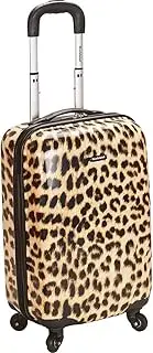 [Rockland] Safari Hardside Spinner Wheel Luggage, Leopard, Carry-On 20-Inch, Leopard, Carry-On 20", Melbourne Hardside Expandable Spinner Wheel Luggage