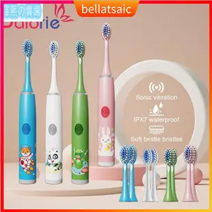 Children Electric Toothbrush Soft USB Rechargeable Sonic Vib